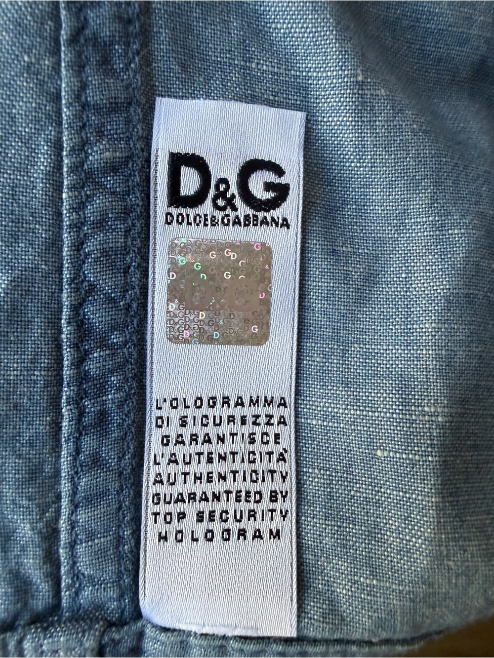 Vintage NWT Dolce & Gabbana Distressed Linen Blend Blazer Original Denim IT 54 L - Picture 4 of 16